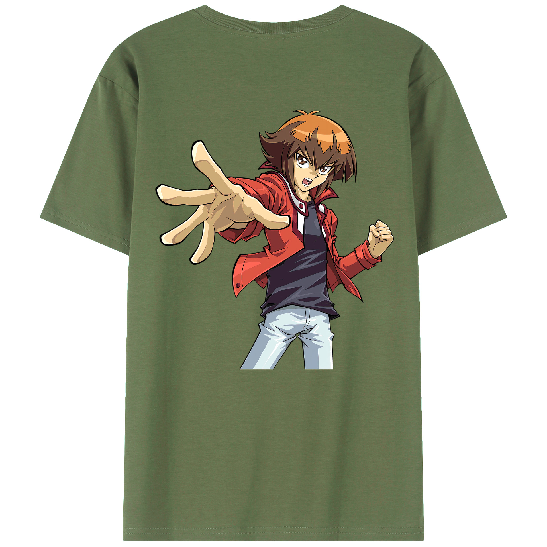 （画像用） 遊☆戯☆王 Yu-Gi-Oh! 綿100％ メンズ半袖Tシャツ（バックプリント） 通気性